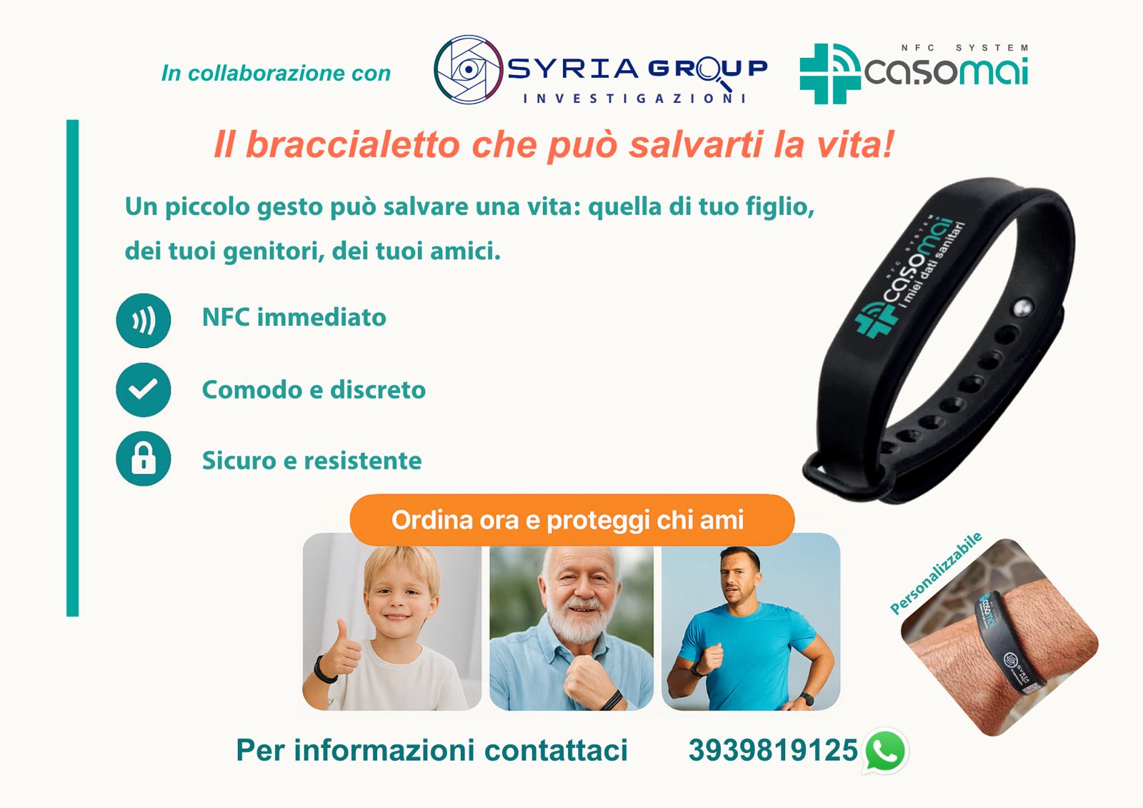 Braccialetto Salva vita Casomai